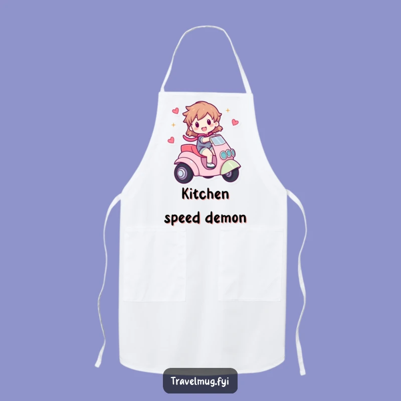 Funny Adventurer Apron: Chef Character Riding Vehicle, Kitchen Funny Gift