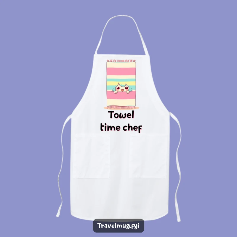 Funny Beach Day Apron - Cook Up Fun with a Towel Peeker