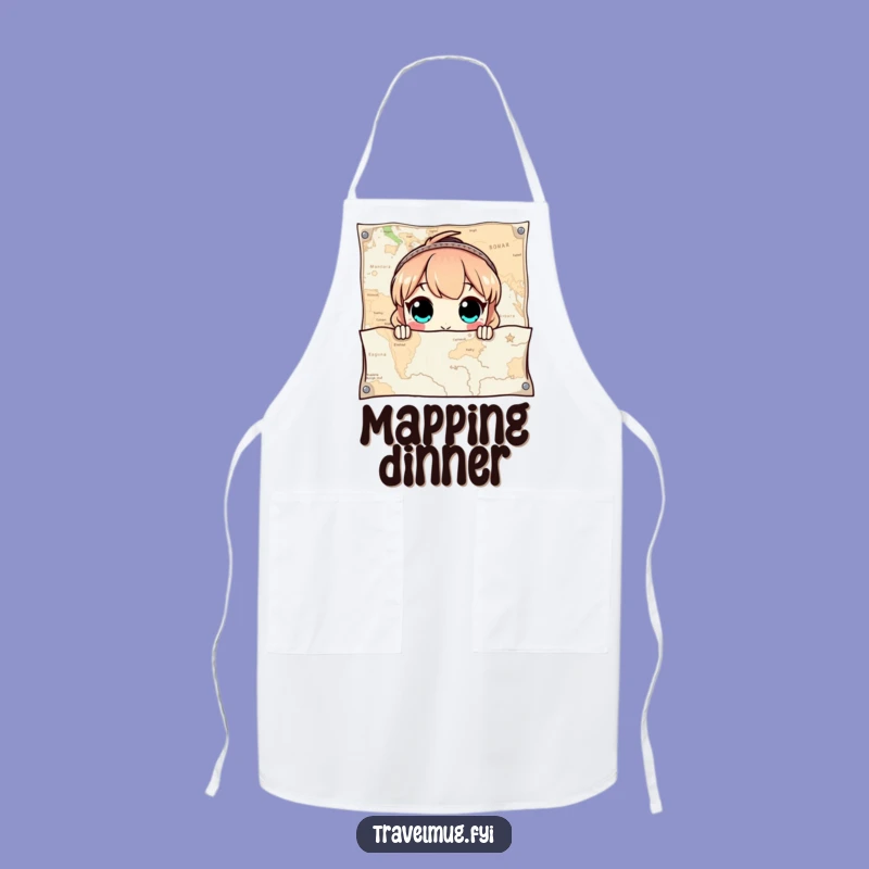 Funny Chef's Apron: Character's Map Discovery, Kitchen Explorer Gift