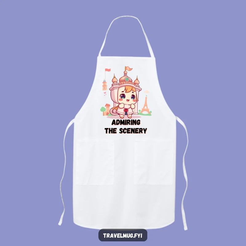 Funny Cute Character Wonder Landmark Apron - Kitchen Souvenir Gift