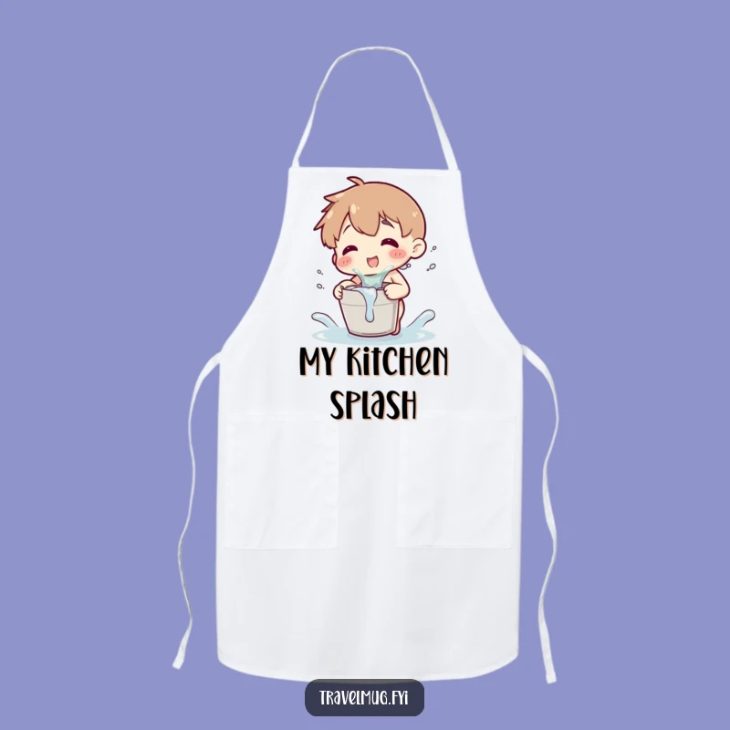 Funny Splash Chef Apron: Tiny Bucket Fun, Kitchen Humor Gift