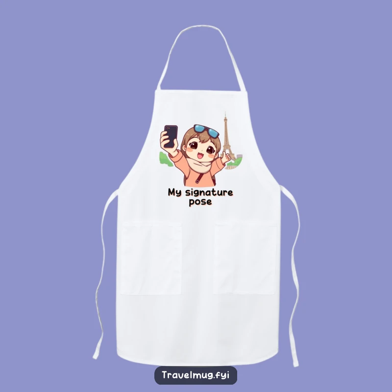 Funny Selfie Apron a Hilarious Kitchen Accessory for Globetrotting Cooks