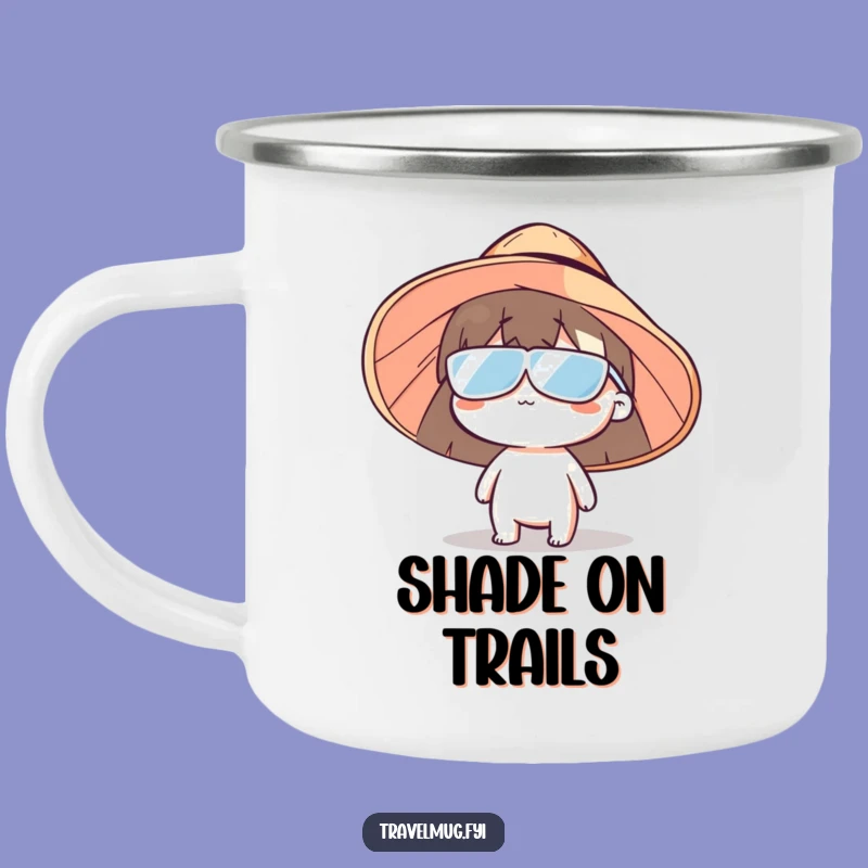 Funny Sun Hat Character Camping Mug - Adventure with a Hilarious Twist