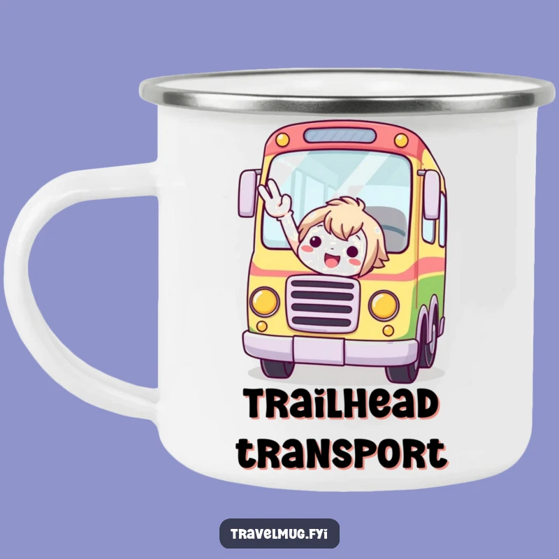 Funny Whimsical Bus Rider Camping Mug - Adventure Fuel for Travelers