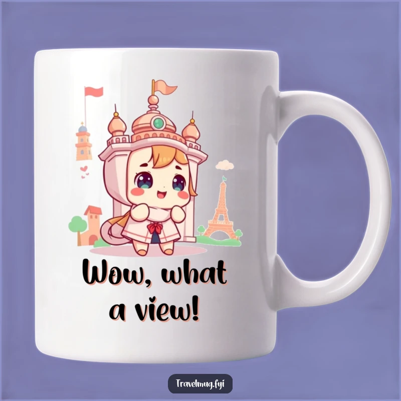 Funny Cute Character Wonder Landmark Mug - Perfect Travel Humorous Gift