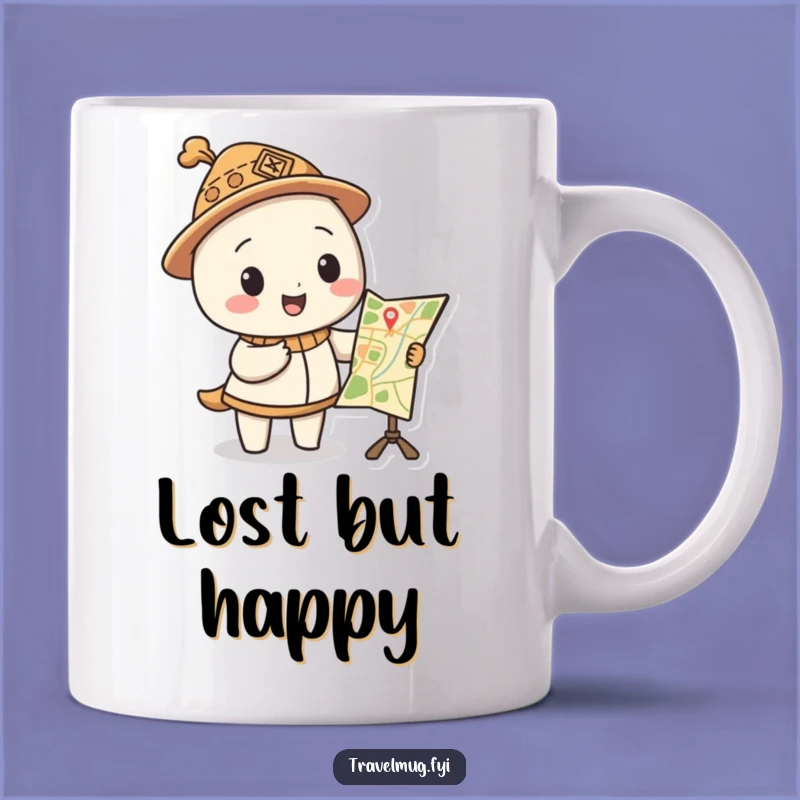 Funny Map Hat Mug a Hilarious Adventure Gift for Explorers