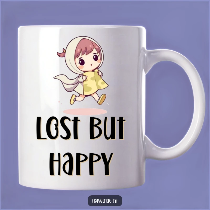 Funny Skipping Character Map Mug: Your Funny Gift for Joyful Journeys Ahead