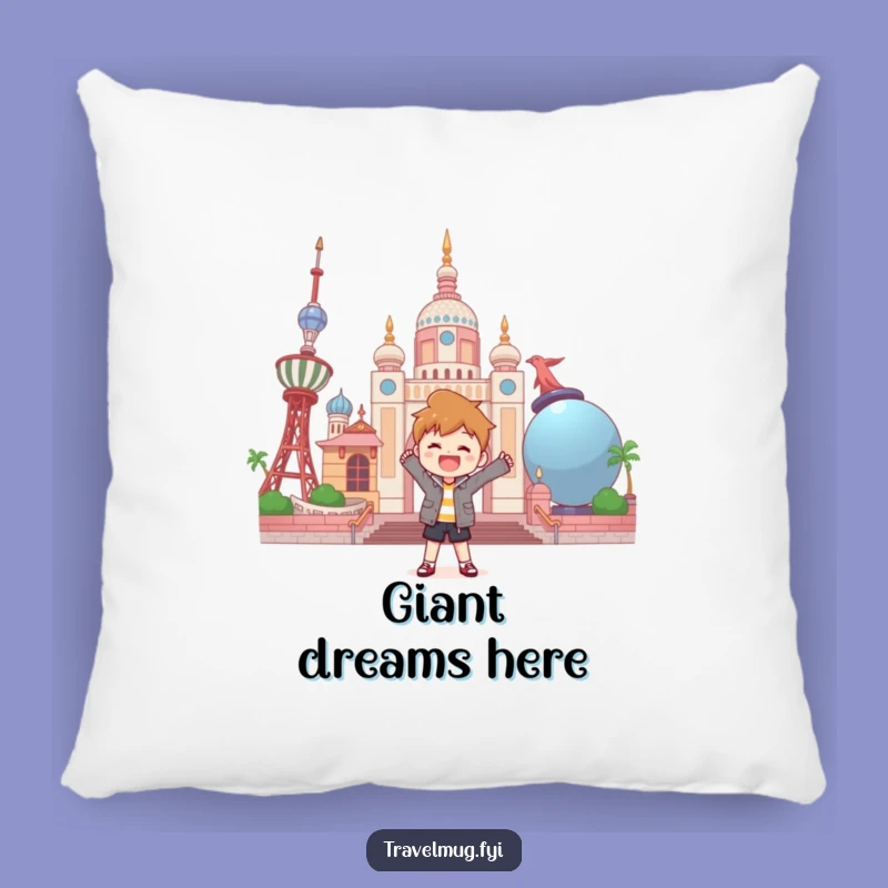 Funny Giant Objects Landmark Pillow - Soft Comfort for Travel Daze