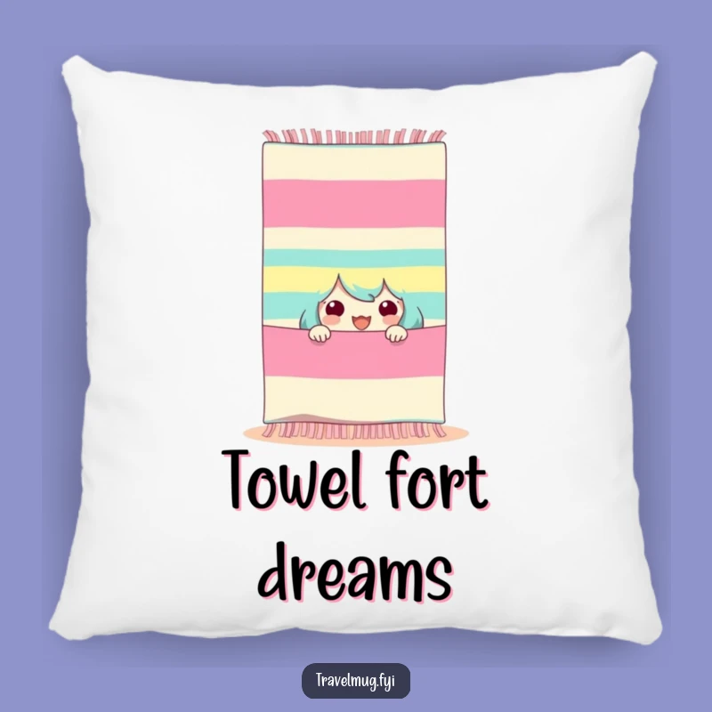 Funny Beach Peeker Pillow - Cozy Character Towel Accent