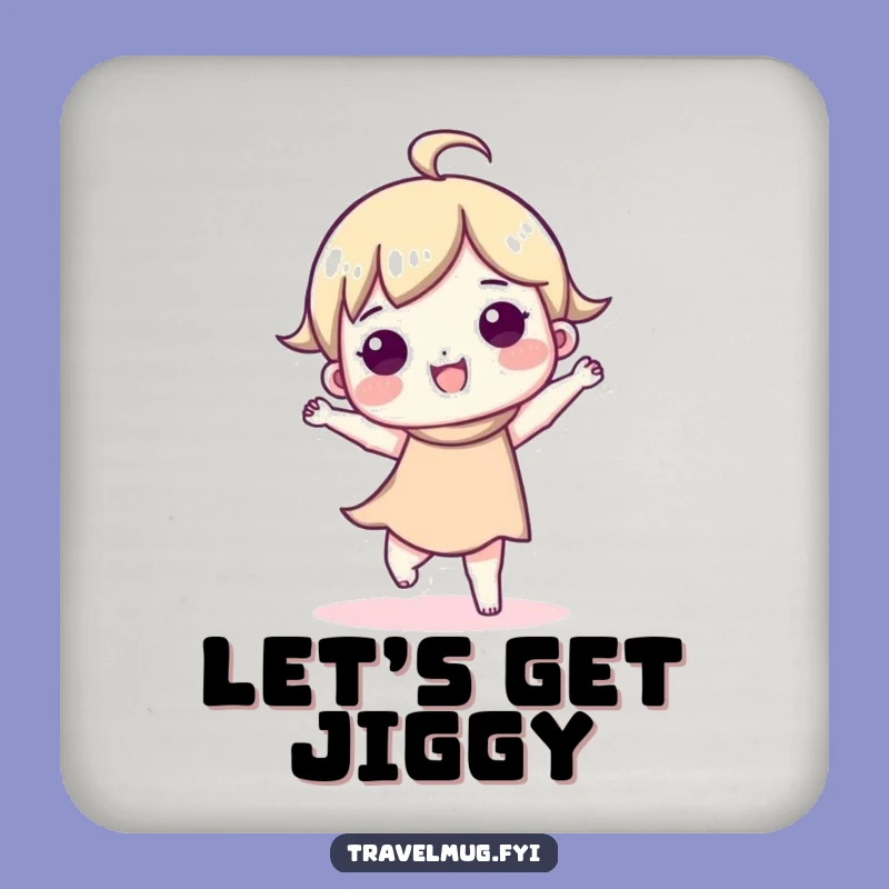 Funny Cute Character Happy Dance Coaster - Protect Surfaces with Style