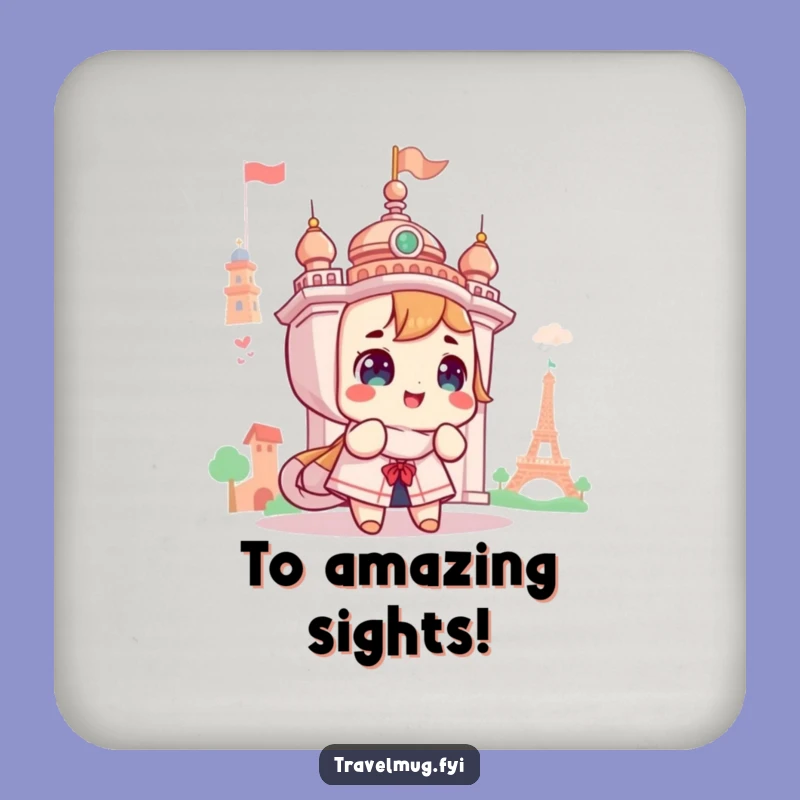 Funny Cute Character Wonder Landmark Coaster - Protect Surfaces with Awe
