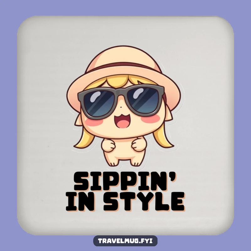 Funny Kawaii Thrill Seeker Coaster - Cute Cool Table Decor Gift