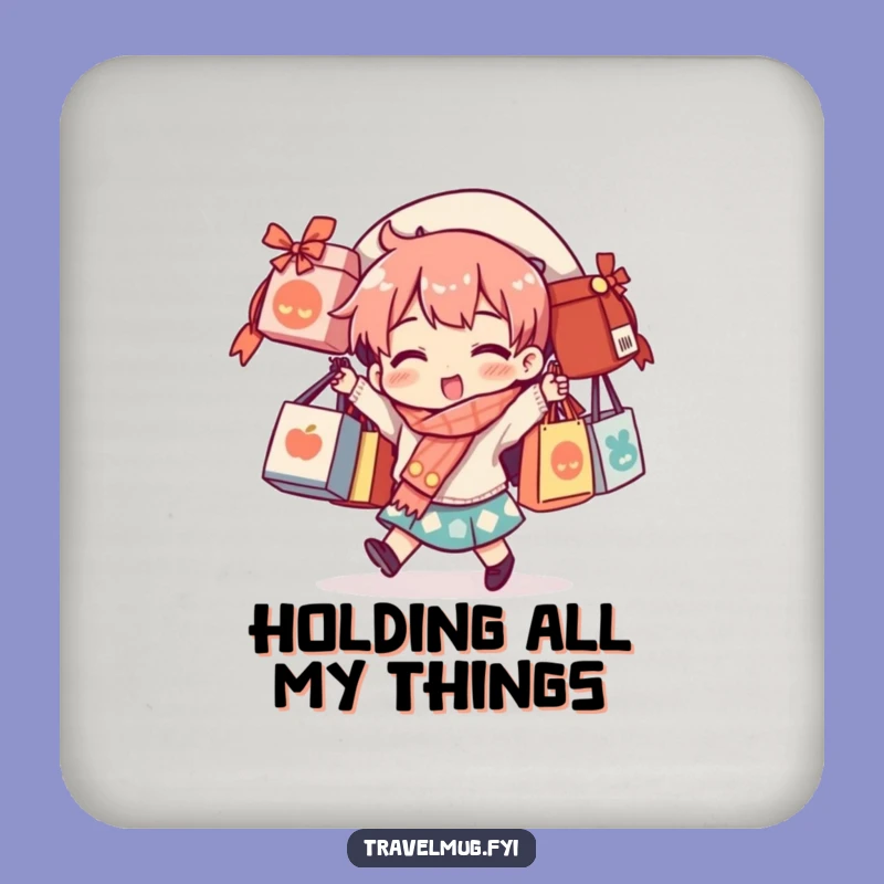 Funny Souvenir Bag Balance Drink Coaster - Hilarious Protector for Your Surfaces