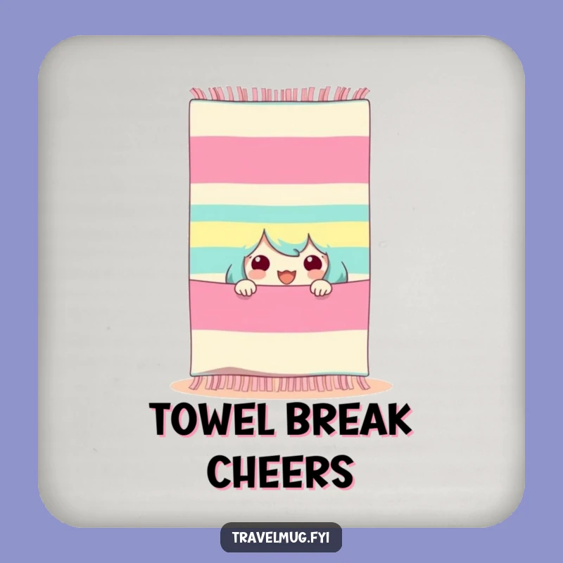 Funny Beach Peeker Coaster - Protect Surfaces with Seaside Humor