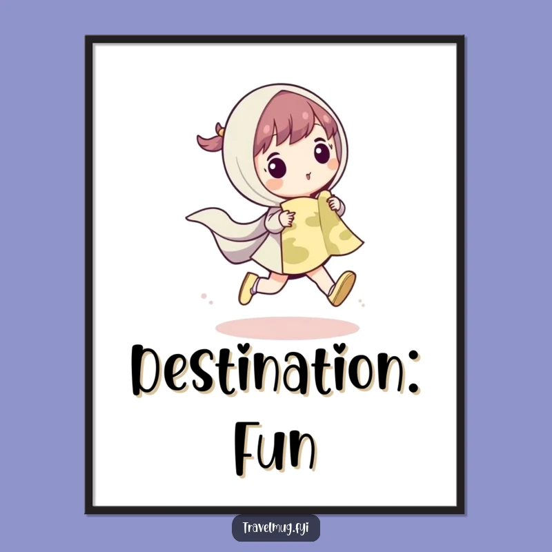 Funny Skipping Explorer Poster: Decorate with Joy, a Whimsical Funny Gift