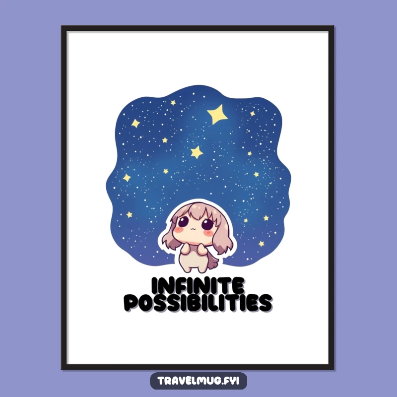 Funny Starry Night Poster: Celestial Wall Art & Humor