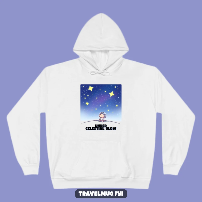 Cozy Funny 'Night Sky' Hoodie: Character's Celestial Comfort Gift Apparel