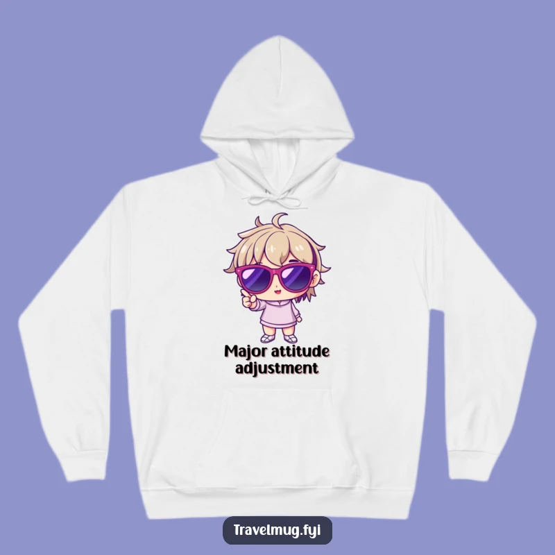 Funny Cool Character Hoodie: Cozy Sunglasses Pose, Warm Sassy Gift