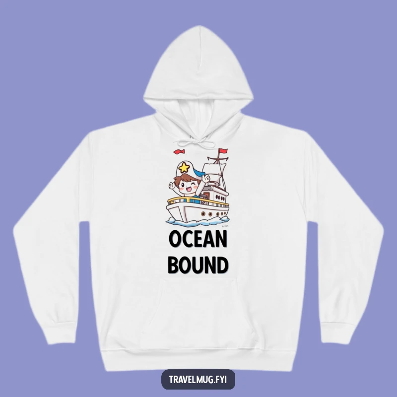 Funny Departure Hoodie: Happy Character Sailing Off - Cozy Funny Gift!