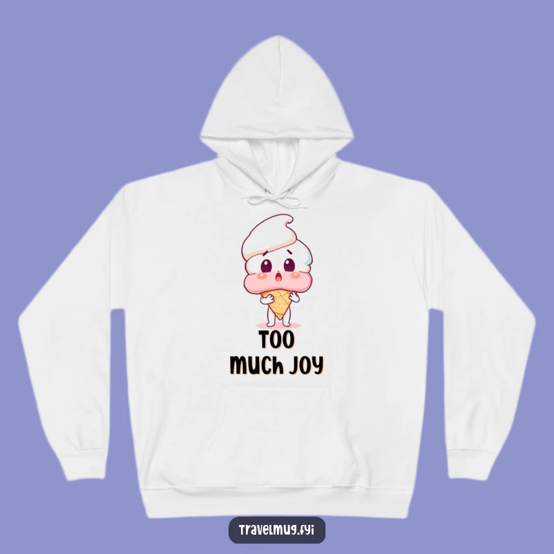 Funny Surprised Ice Cream Hoodie - Cozy Up with This Hilarious Sweet Treat Apparel!