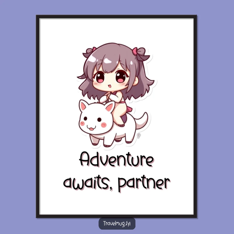 Free Printable Wall Art: Cute Character Ride Adventure Funny Downloadable Decor