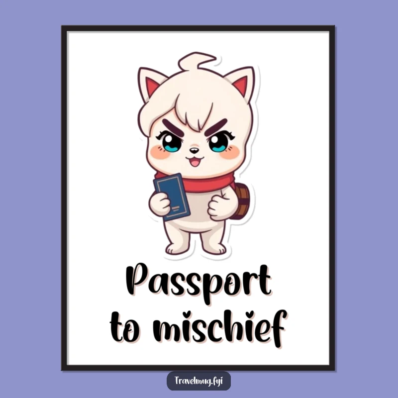 Funny Free Printable Wall Art: Mischievous Traveler Downloadable Decor!