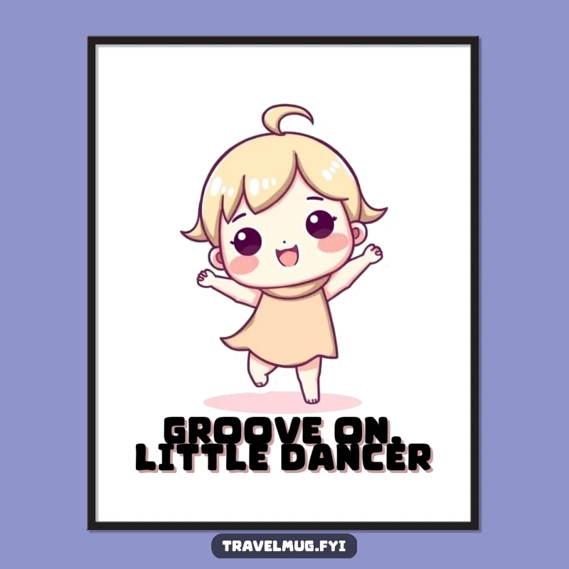 Free Printable Wall Art: Dancing Character Joyful Funny Downloadable Decor