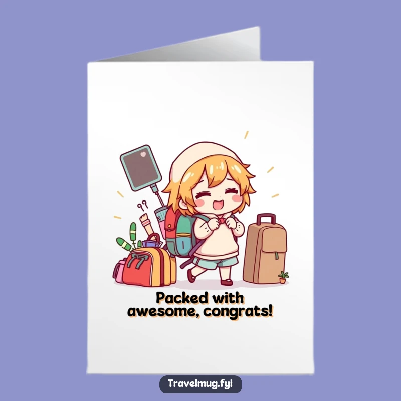 Free Printable Congrats Card: Adventure Ready, Funny Downloadable Gift!