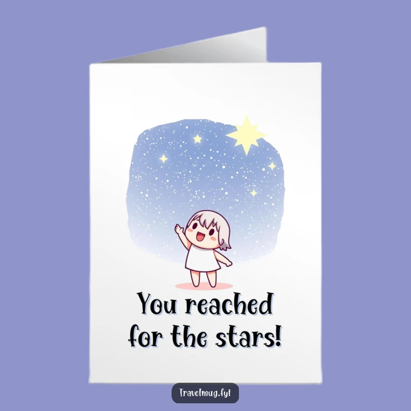 Stellar Congrats Card Free Printable: Starry Character Downloadable Gift