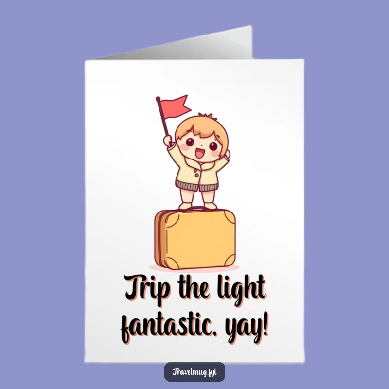 Free Printable Congrats Card: Funny Globetrotter, Exciting Downloadable Gift for New Journeys