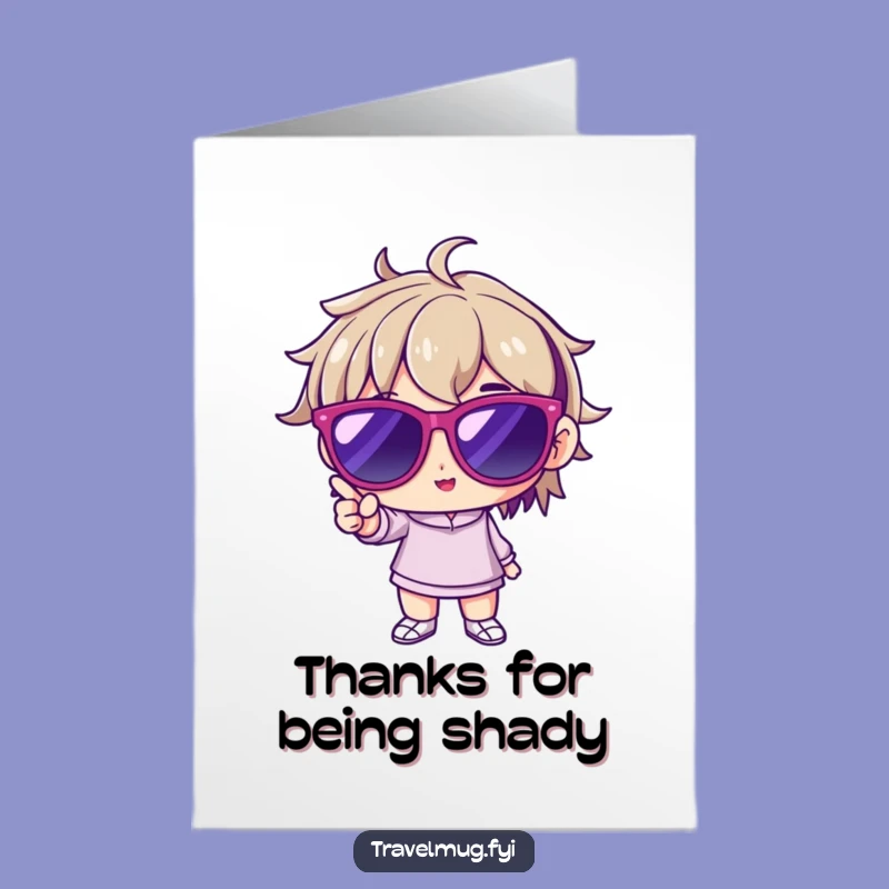 Free Printable Thank You Card: Cool Character, Humorous DIY Downloadable Gift of Gratitude
