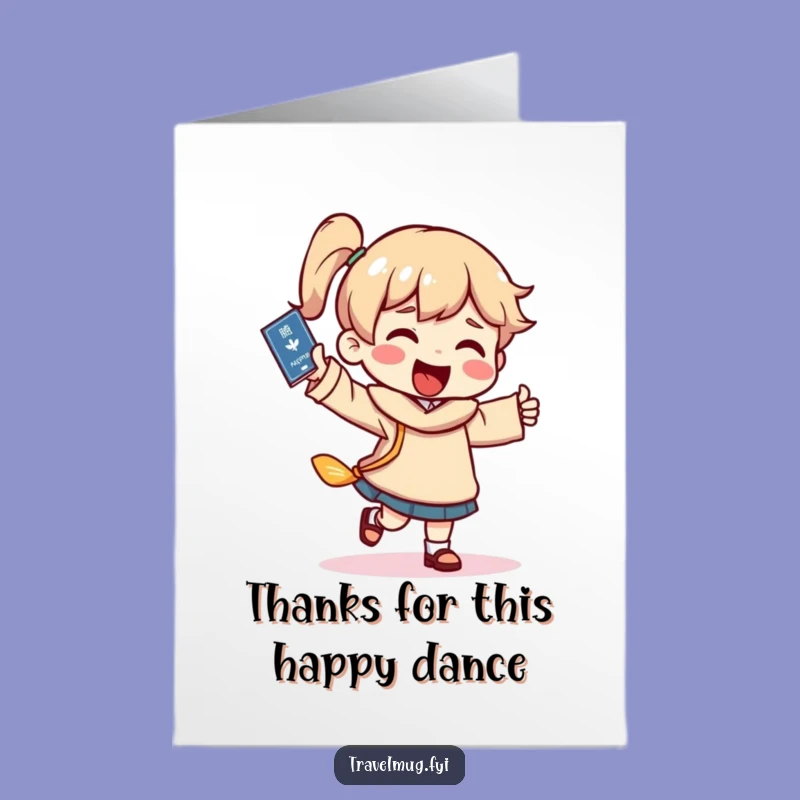 Free Printable Thank You Card: Passport Dance Gratitude!