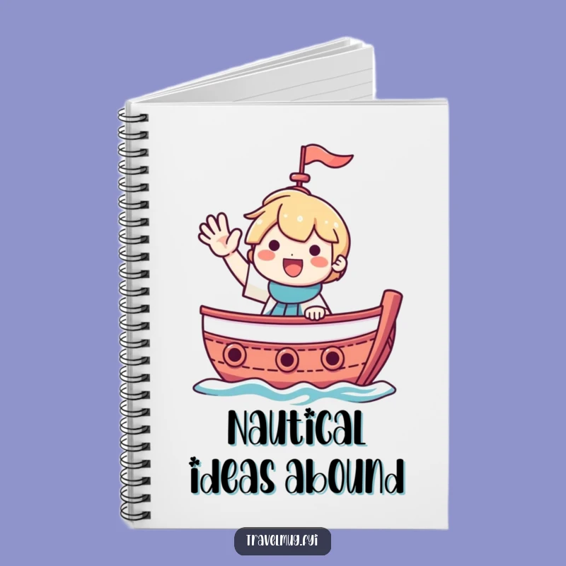 Funny Waving Boat Smile Notebook - Hilarious Journal for Nautical Adventures