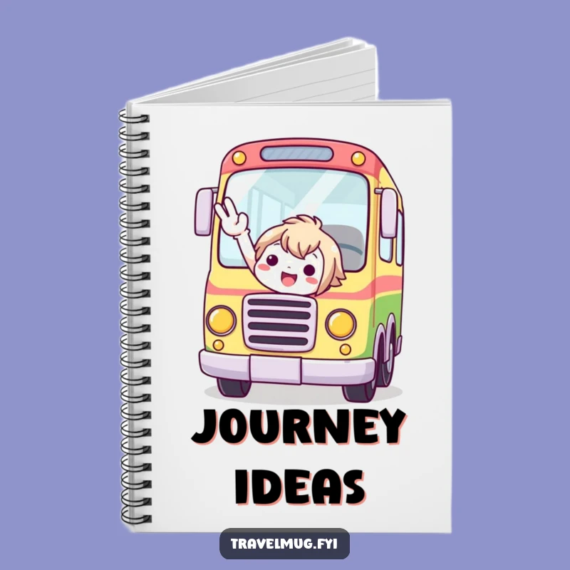 Funny Whimsical Bus Rider Notebook - Journal Your Adventures with Humor