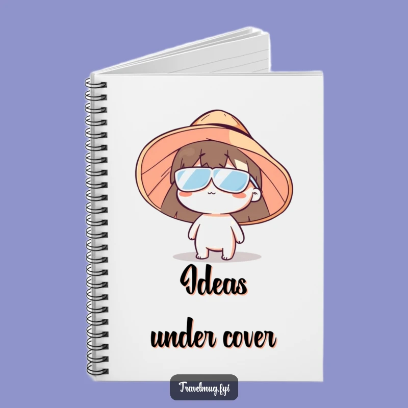 Funny Sun Hat Character Notebook - Jot Down Ideas with a Smile