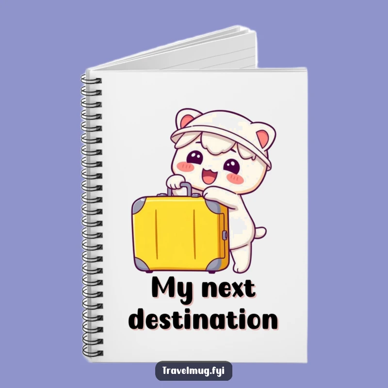 Funny Kawaii Suitcase Pointer Notebook - Cute Travel Planner Gift