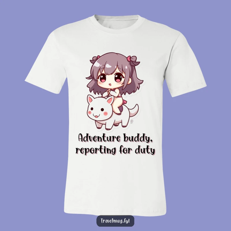 Funny Cute Character Riding Playful Creature T-Shirt - Hilarious Gift for Him/Her