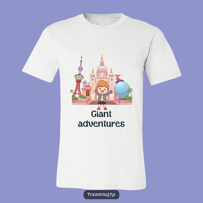 Funny Giant Objects Landmark T-Shirt - Comedic Apparel for Sightseers