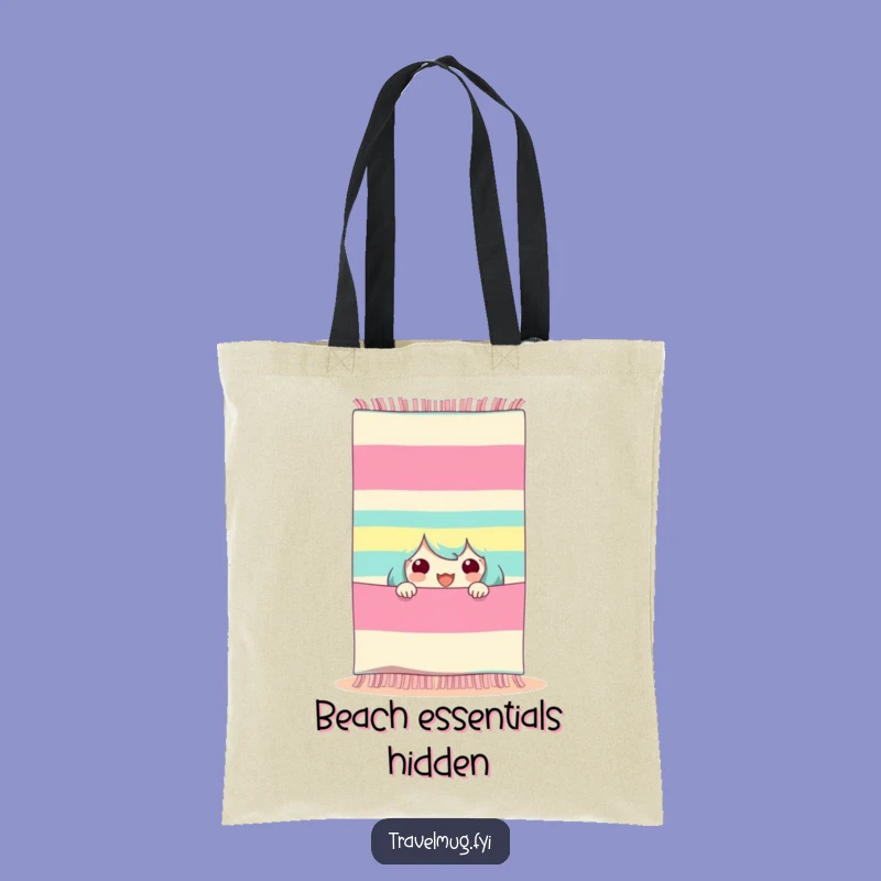 Funny Beach Towel Tote Bag - Exciting Peek Surprise Carry-All