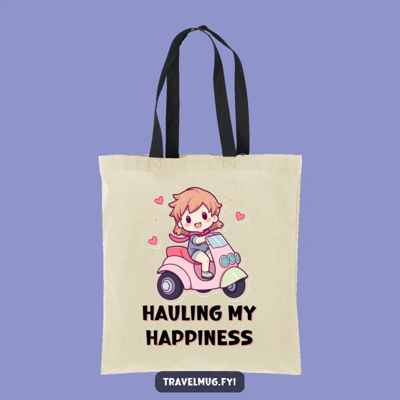 Funny Adventurer Tote Bag: Character Riding Vehicle, Practical Funny Gift