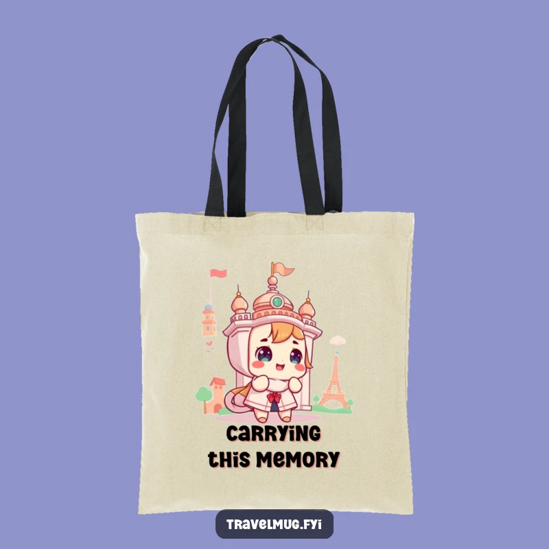 Funny Cute Character Wonder Landmark Tote Bag - Carry Your Travel Memories